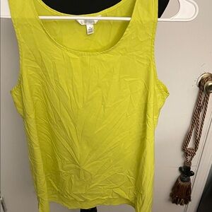 Talbots Neon Lime Scoop Neck Tank Top